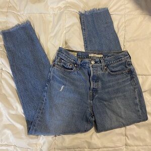 Levi's Light Blue Cropped Jeans